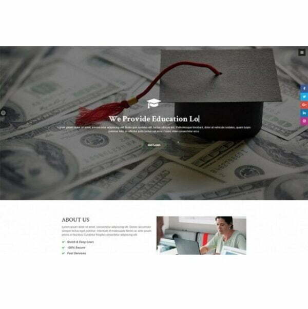 Educational Loan Single Page - HTML Template